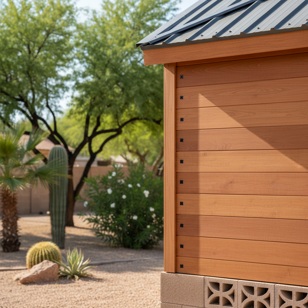 Completed tiny homes work at a residential property in Scottsdale, AZ