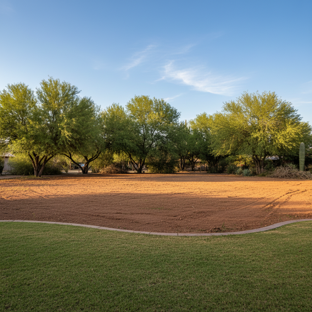 Completed land clearing work at a residential property in Coolidge, AZ