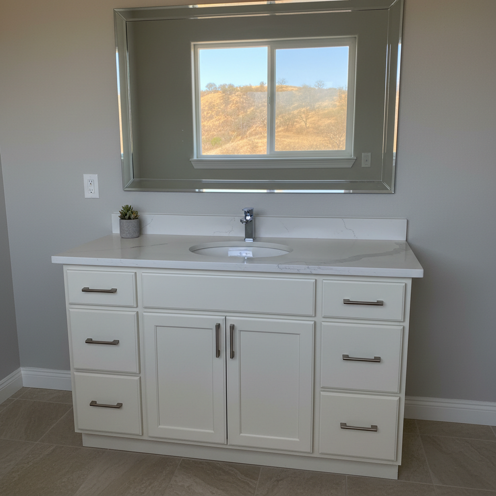 Completed vanity and sink installation work at a residential property in Santa Clarita, CA