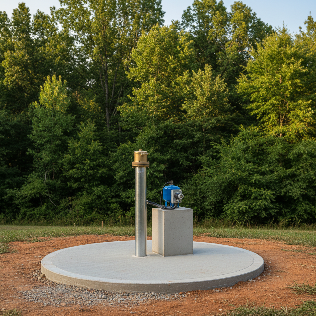 Completed well maintenance work at a residential property in Fayetteville, AR
