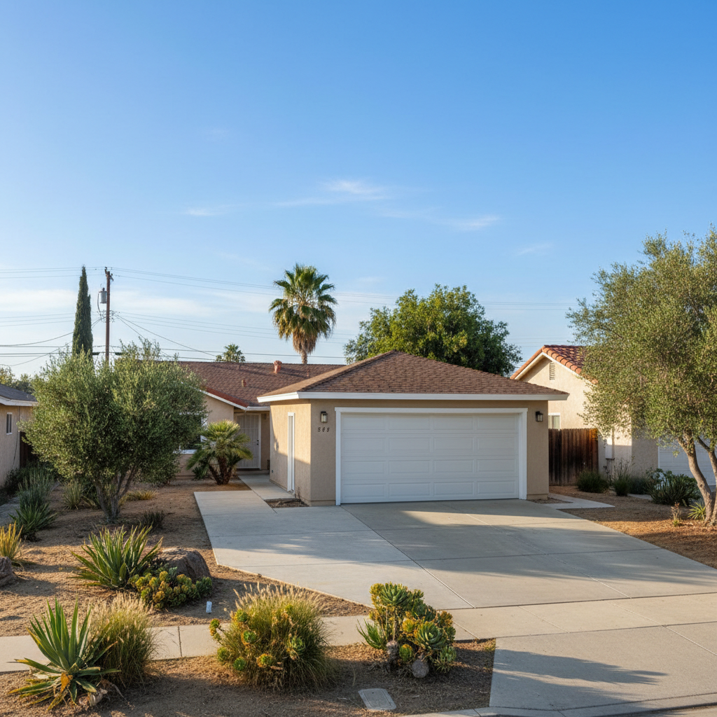 Completed garages work at a residential property in Pomona, CA