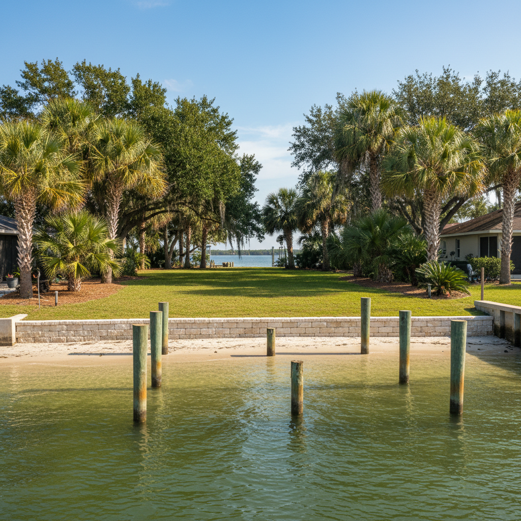 Completed dock demolition work at a residential property in Panama City, FL