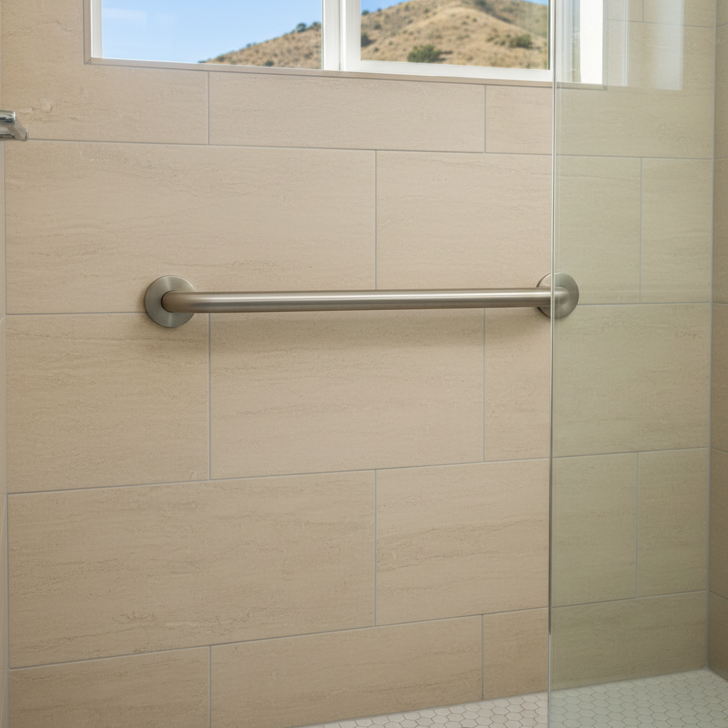 Completed handicap accessible bathrooms work at a residential property in Stevenson Ranch, CA