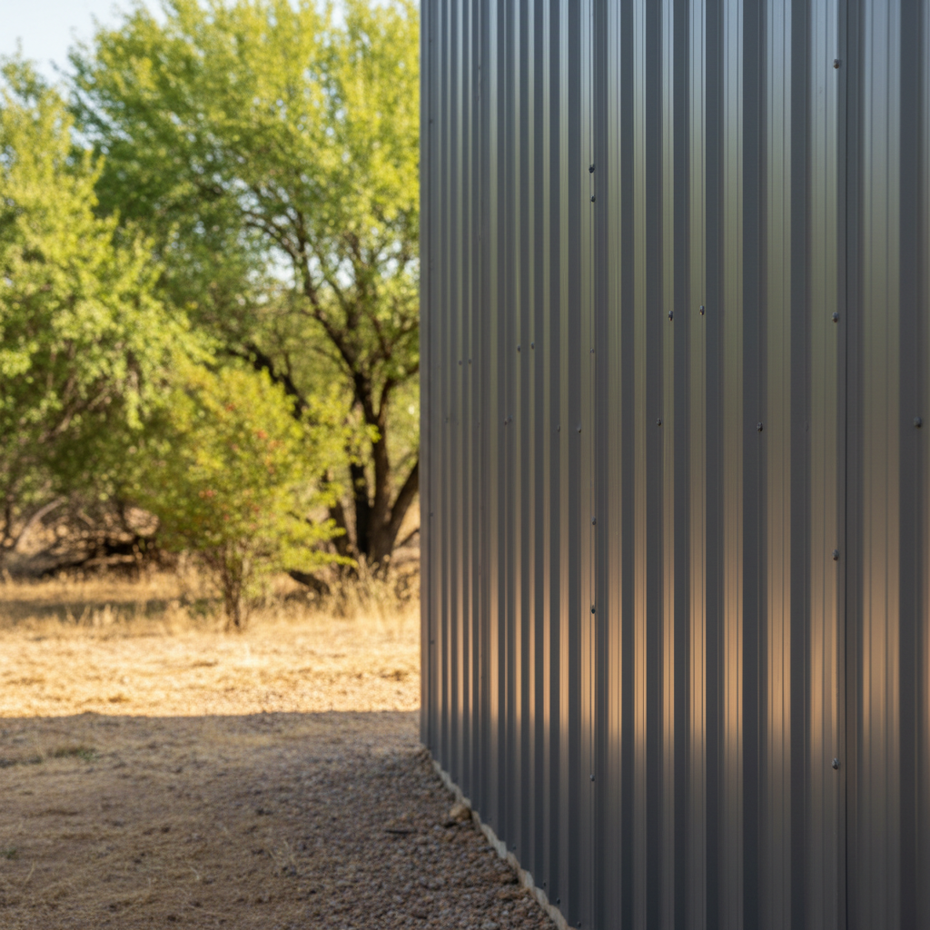 Completed metal barndominiums work at a residential property in Peoria, AZ