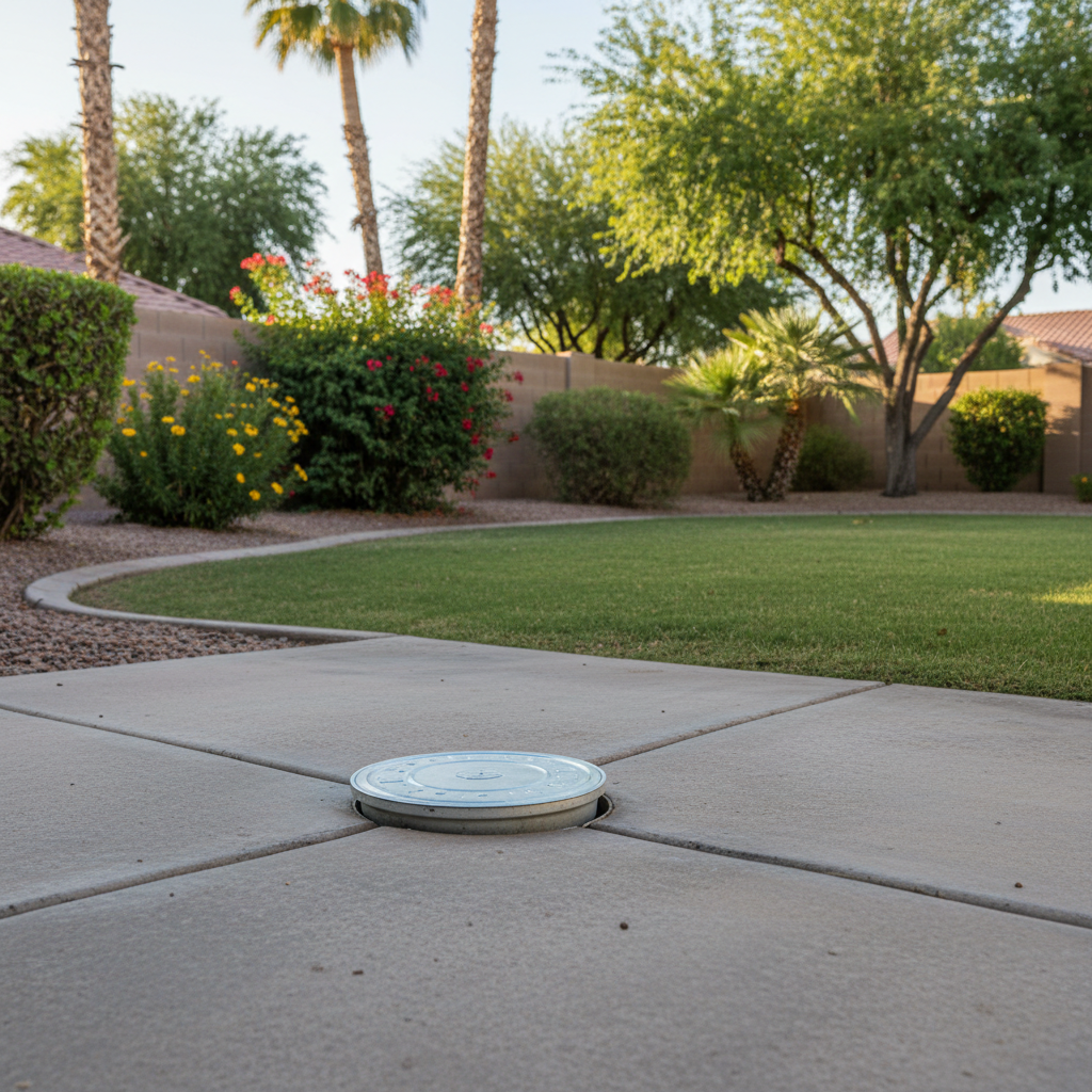 Completed drain cleaning work at a residential property in Chandler, AZ