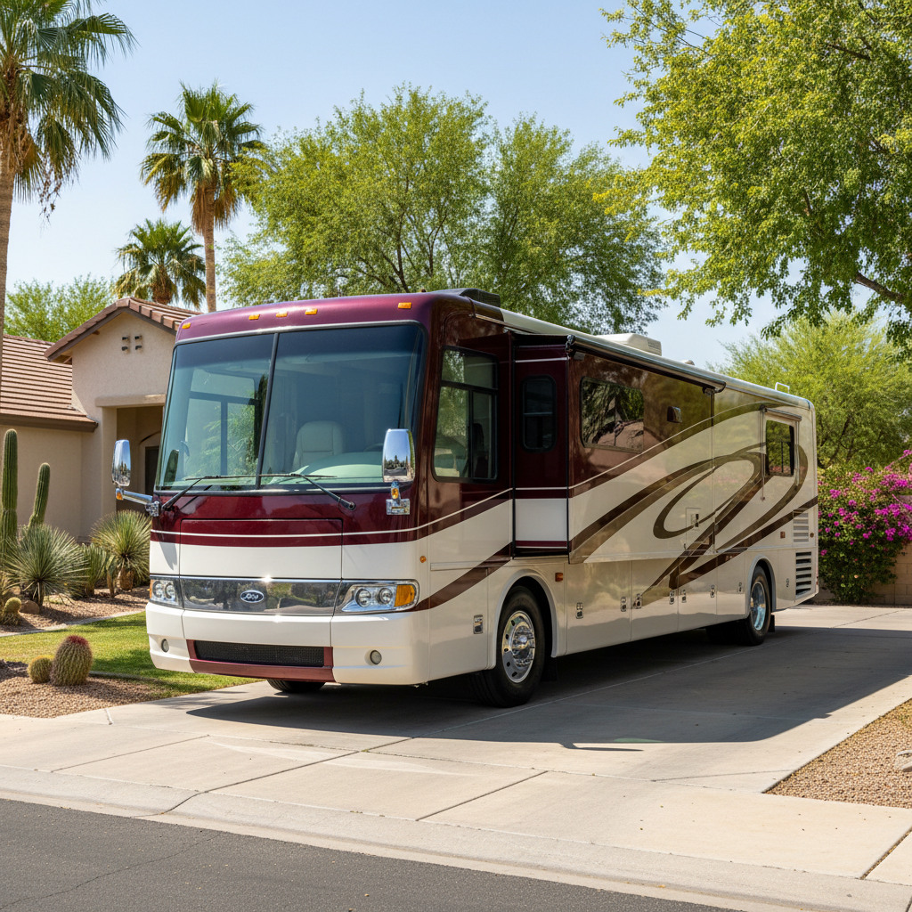 Completed exterior wash & wax work at a residential property in Phoenix, AZ