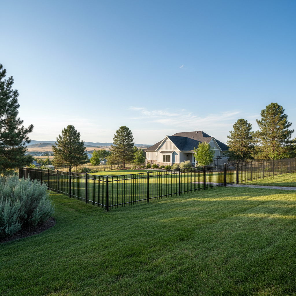 Completed ornamental iron fencing work at a residential property in Boise, ID