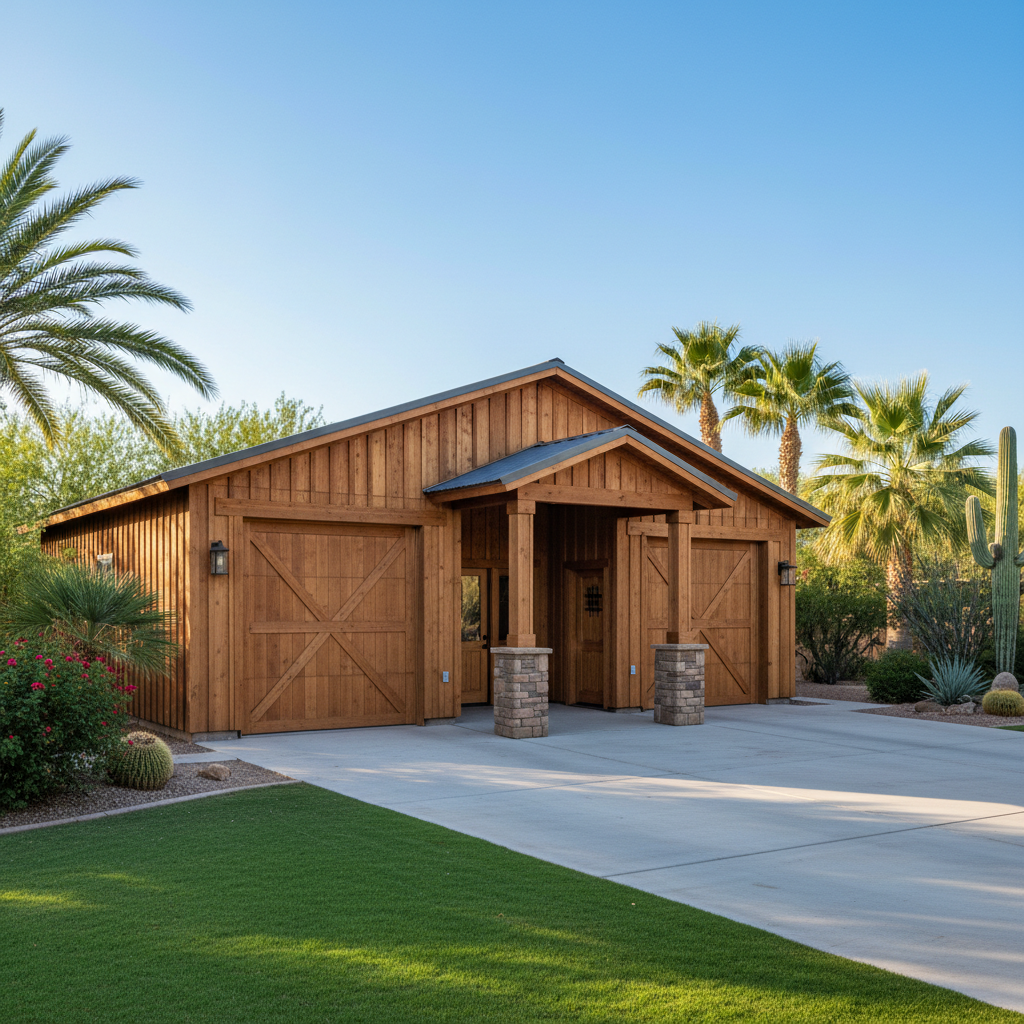 Completed garage design & building work at a residential property in Scottsdale, AZ