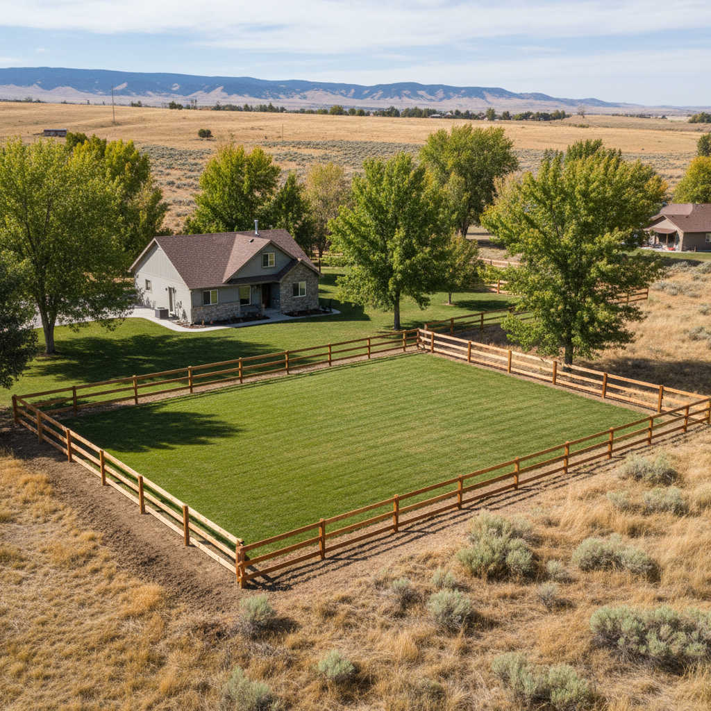 Completed farm fencing work at a residential property in Boise, ID