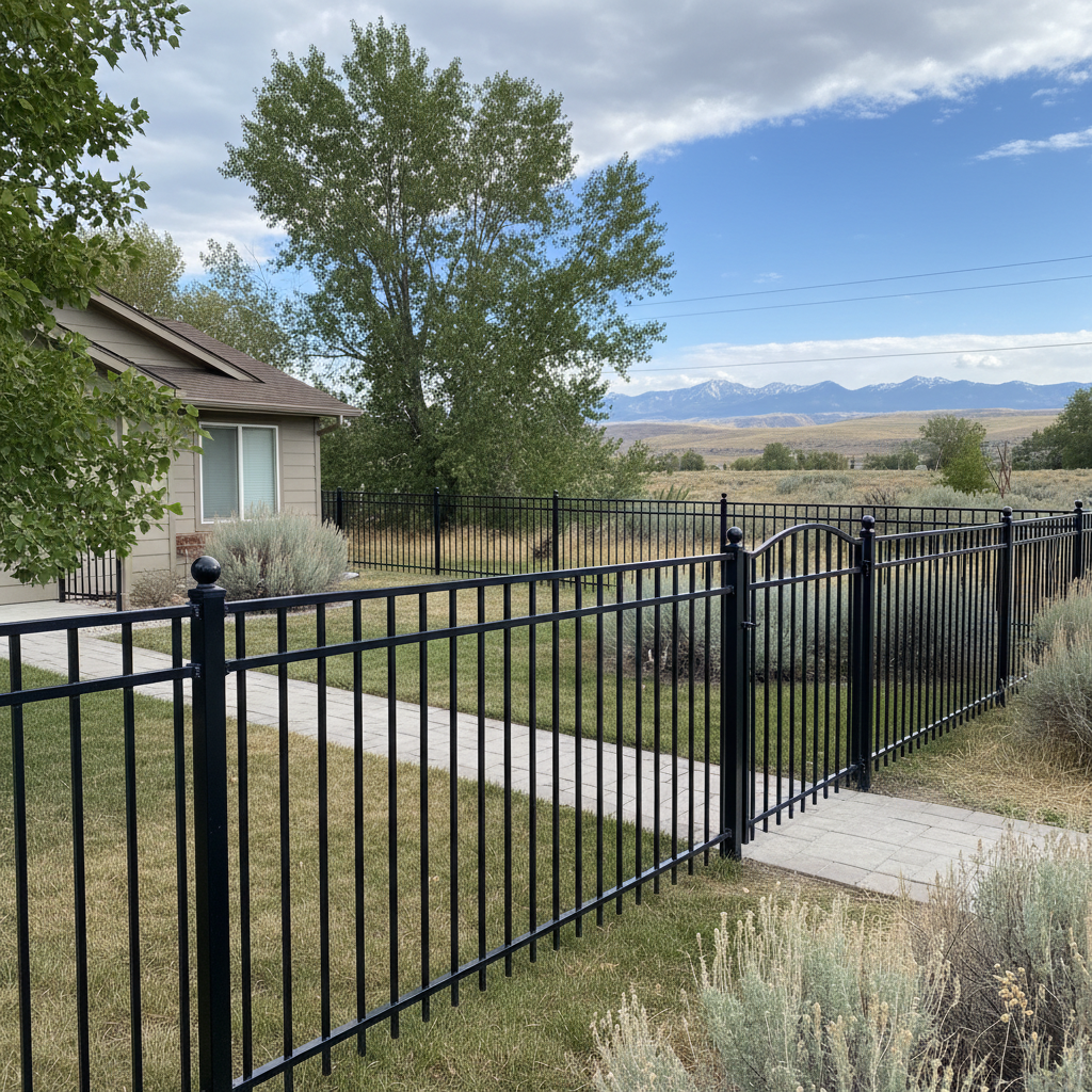 Completed ornamental iron fencing work at a residential property in Boise, ID