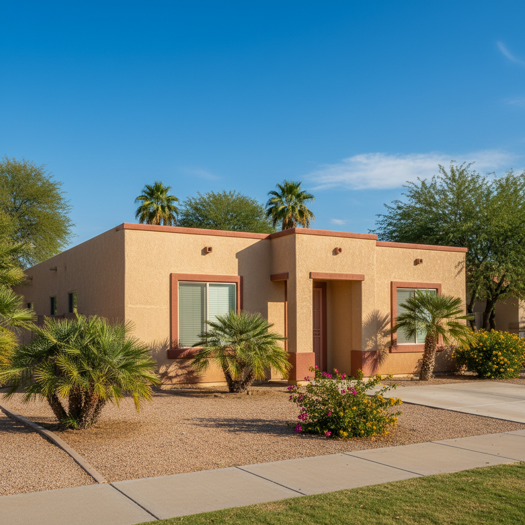 Completed commercial stucco work at a residential property in Chandler, AZ