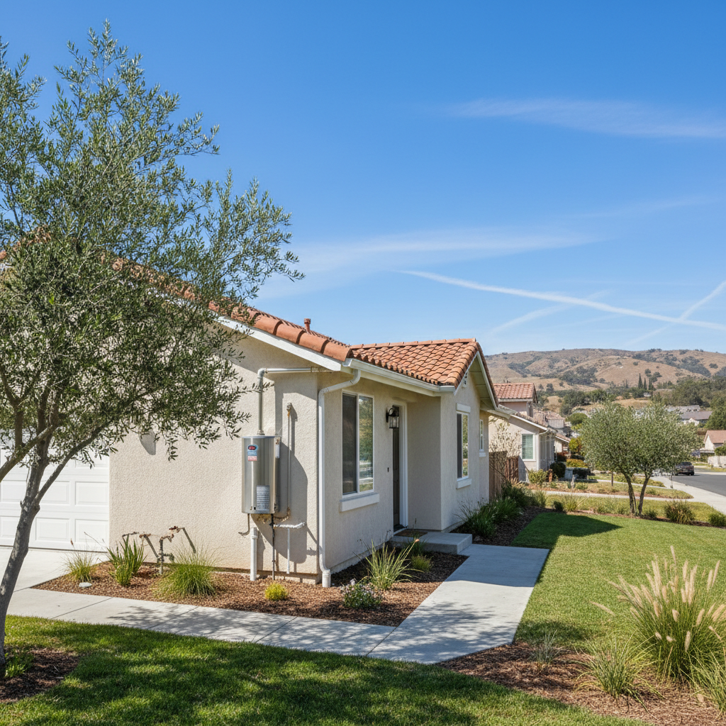 Completed plumbing work work at a residential property in Stevenson Ranch, CA