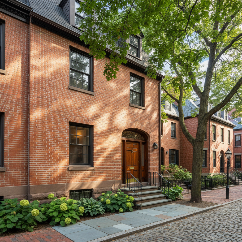 Completed masonry restoration work at a residential property in Boston, MA