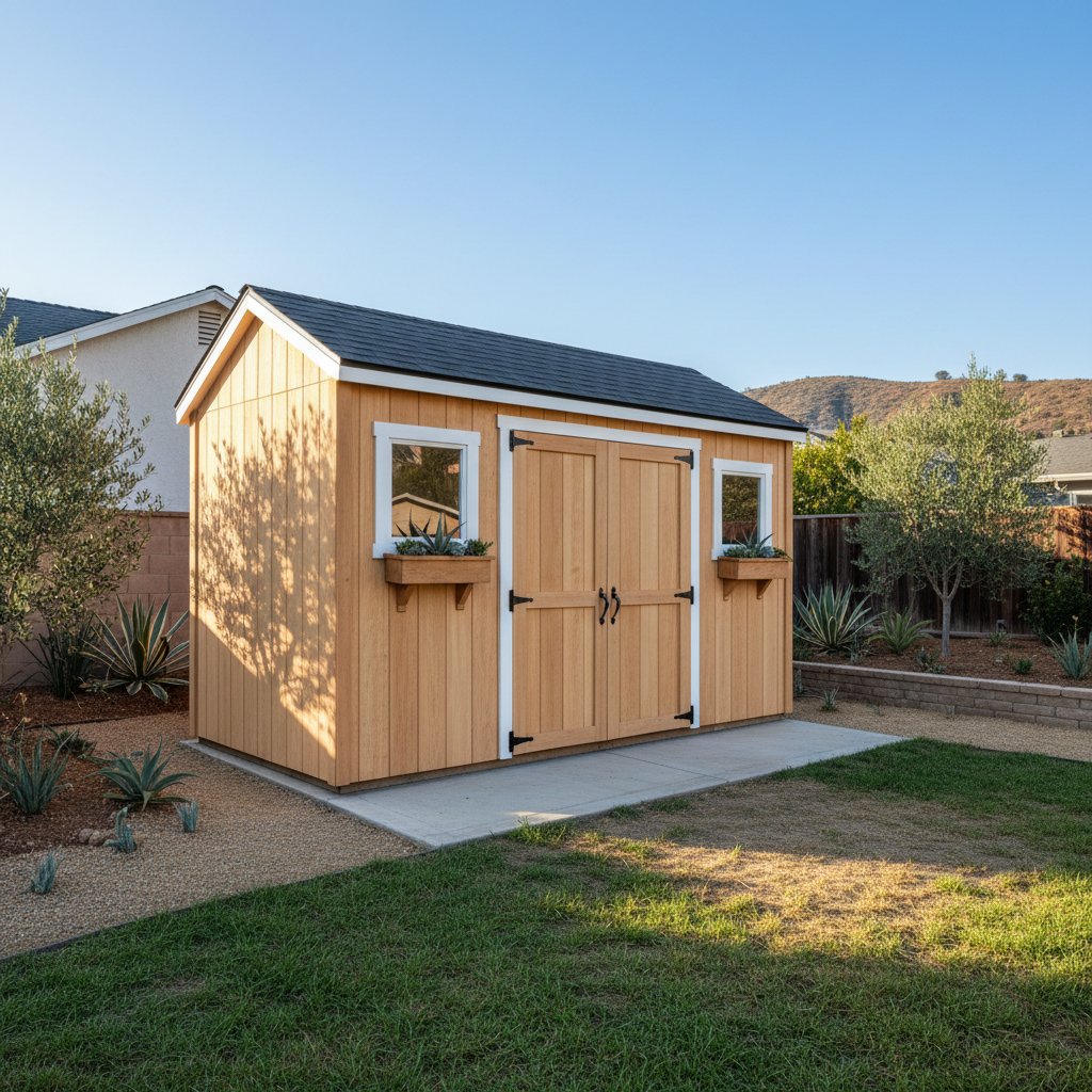 Completed custom shed design work at a residential property in Los Angeles, CA