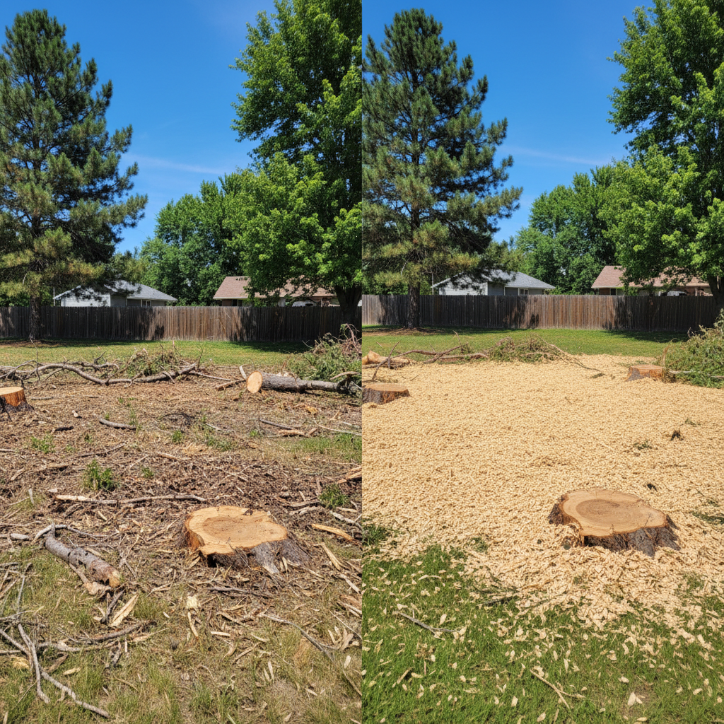 Completed emergency tree removal work at a residential property in Meridian, ID