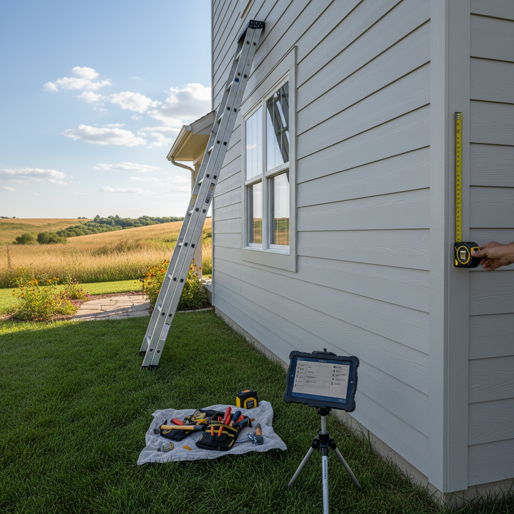 Completed siding inspection work at a residential property in Salina, KS