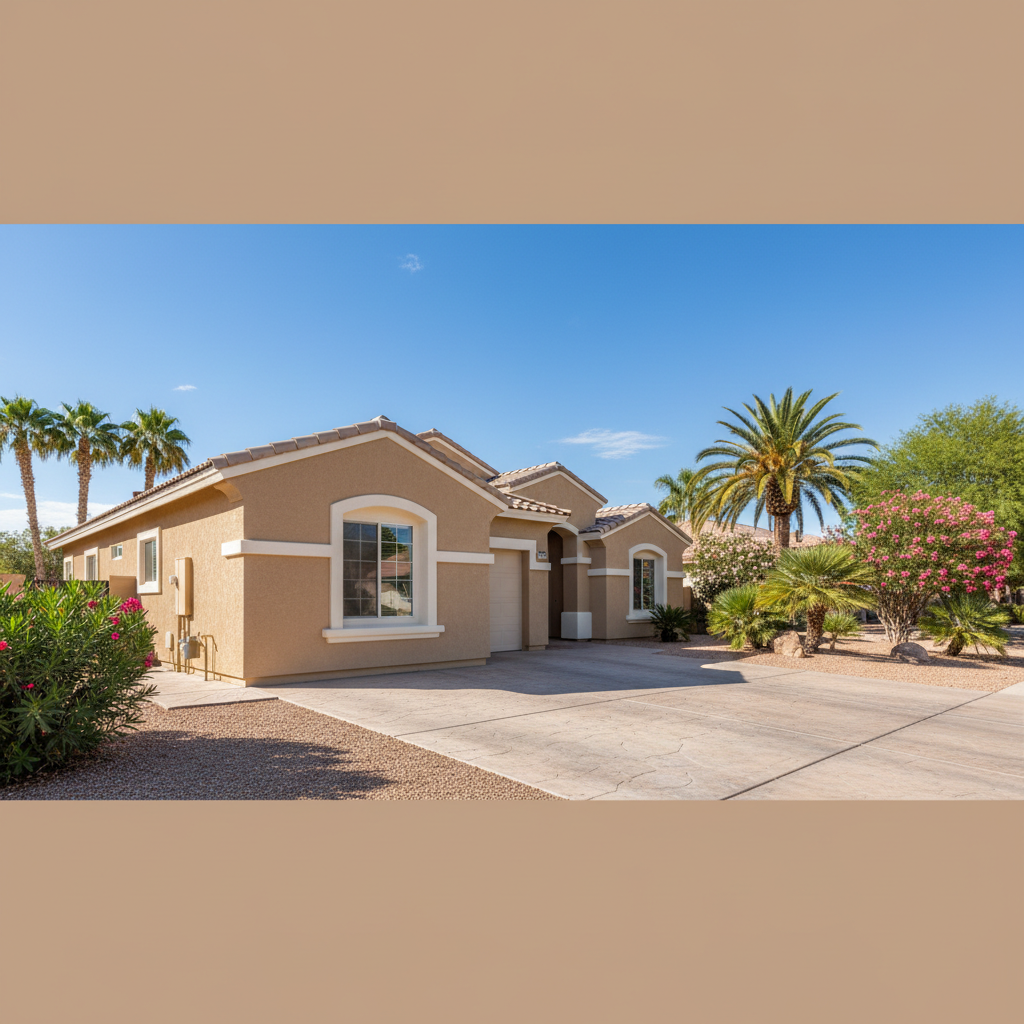 Completed eifs installation work at a residential property in Las Vegas, NV