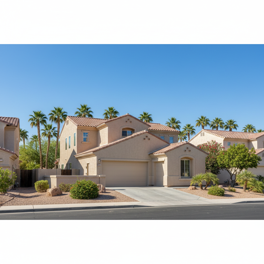 Completed eifs installation work at a residential property in Las Vegas, NV