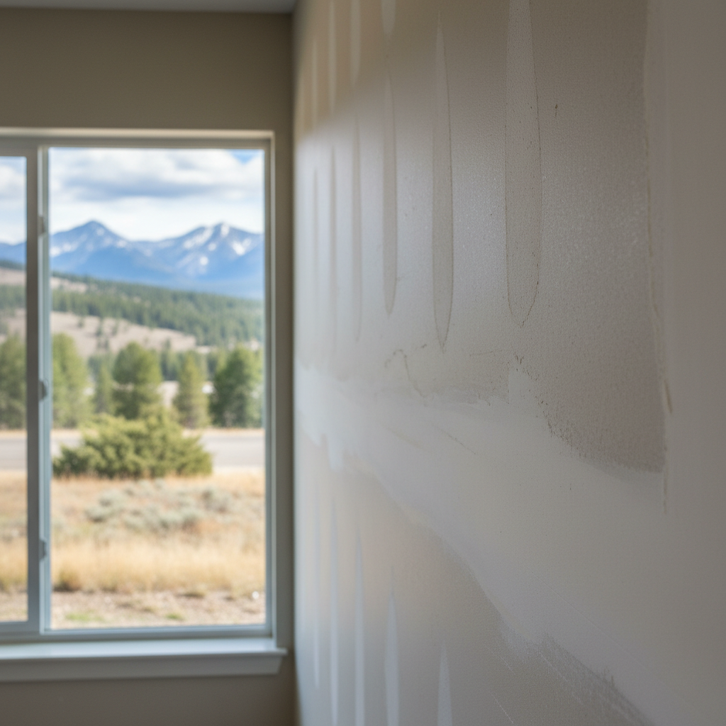 Completed wallpaper removal work at a residential property in Kalispell, MT