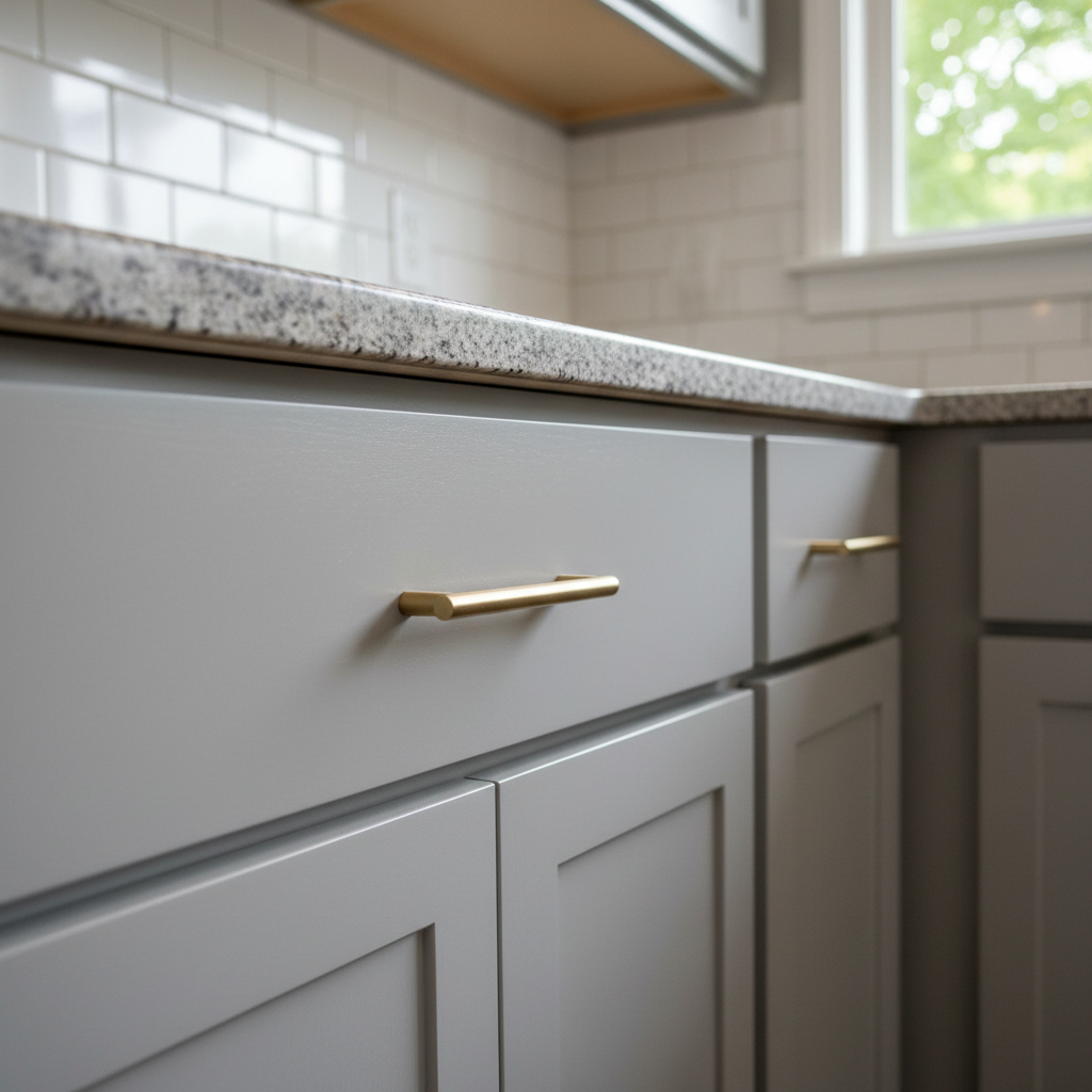 Completed cabinet refacing services work at a residential property in Fayetteville, NC