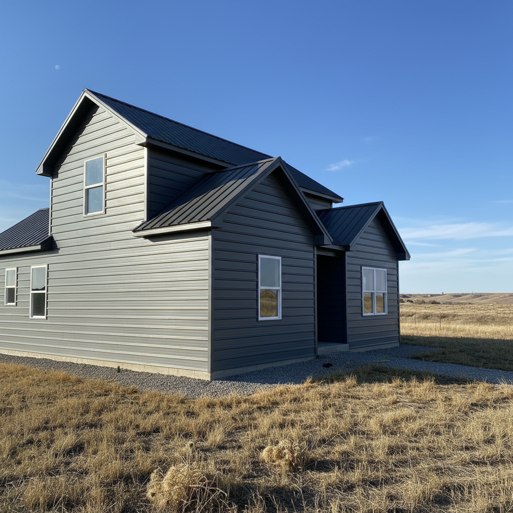 Completed metal siding work at a residential property in Dodge City, KS