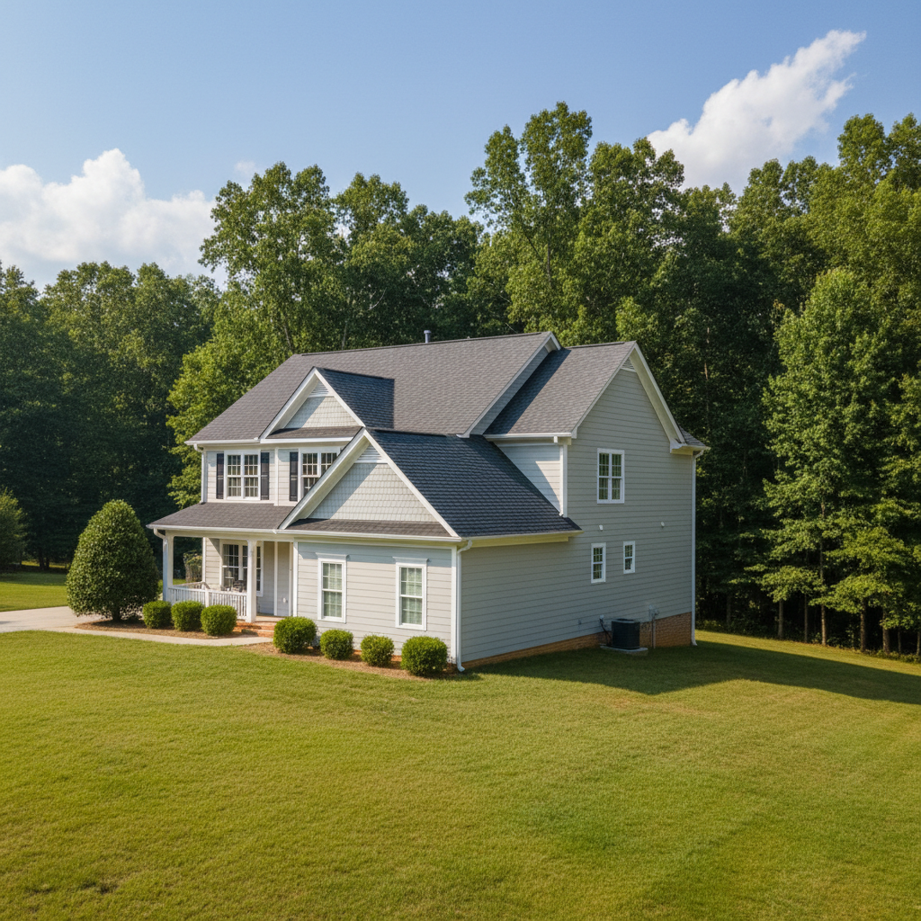 Completed storm damage repair work at a residential property in Chapel Hill, NC