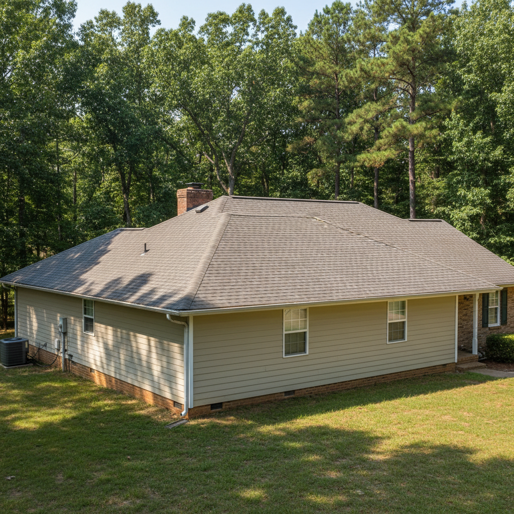 Completed roof inspection work at a residential property in Holly Springs, NC