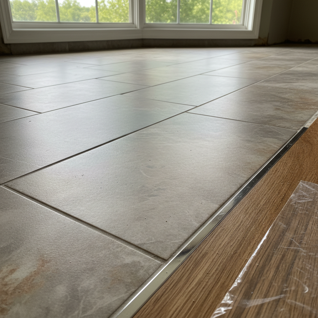 Completed tile and flooring installation work at a residential property in Tahlequah, OK
