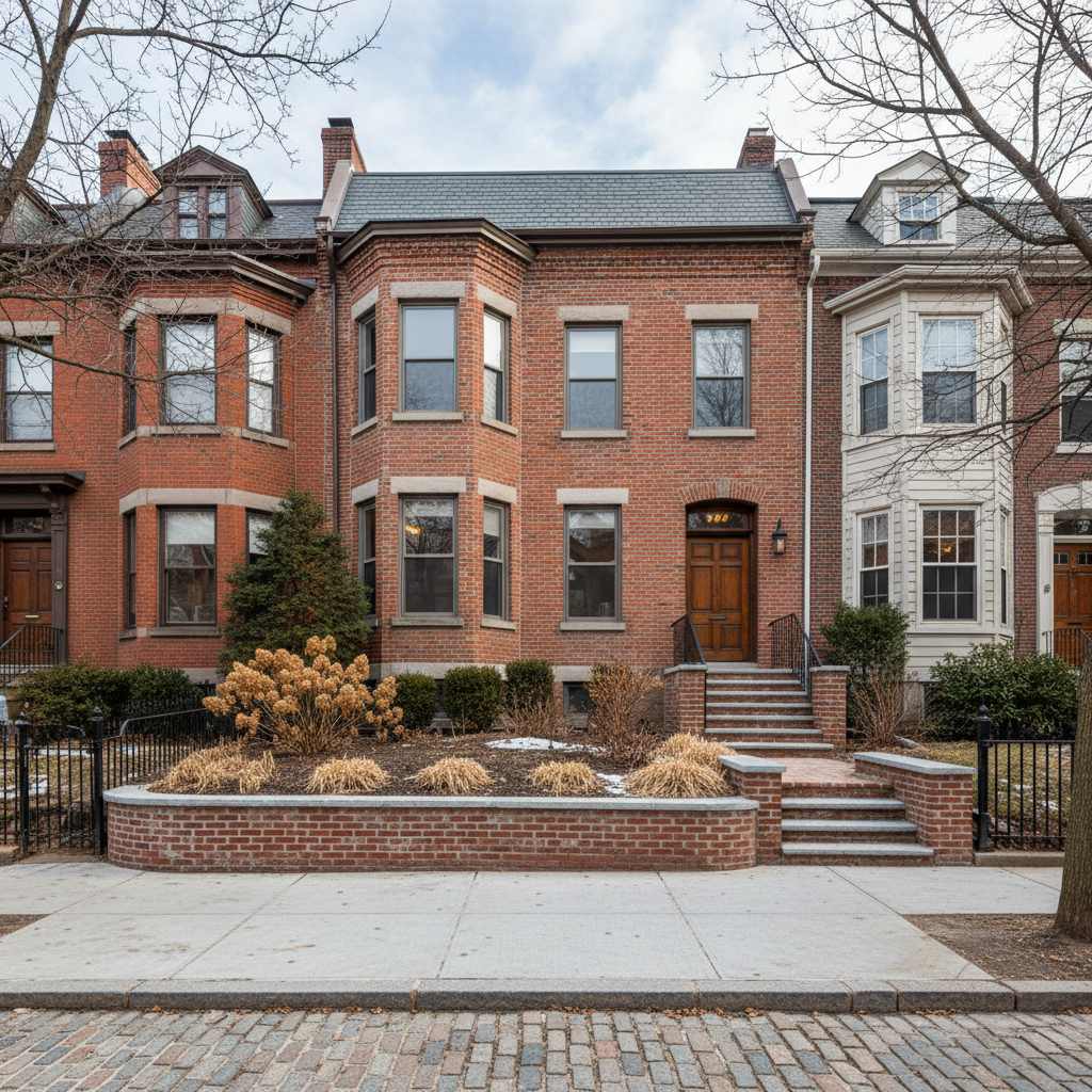 Completed brick laying work at a residential property in Boston, MA