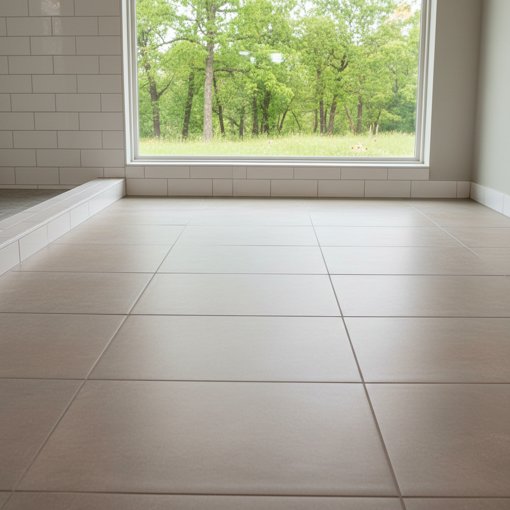 Completed tile and flooring installation work at a residential property in Tahlequah, OK