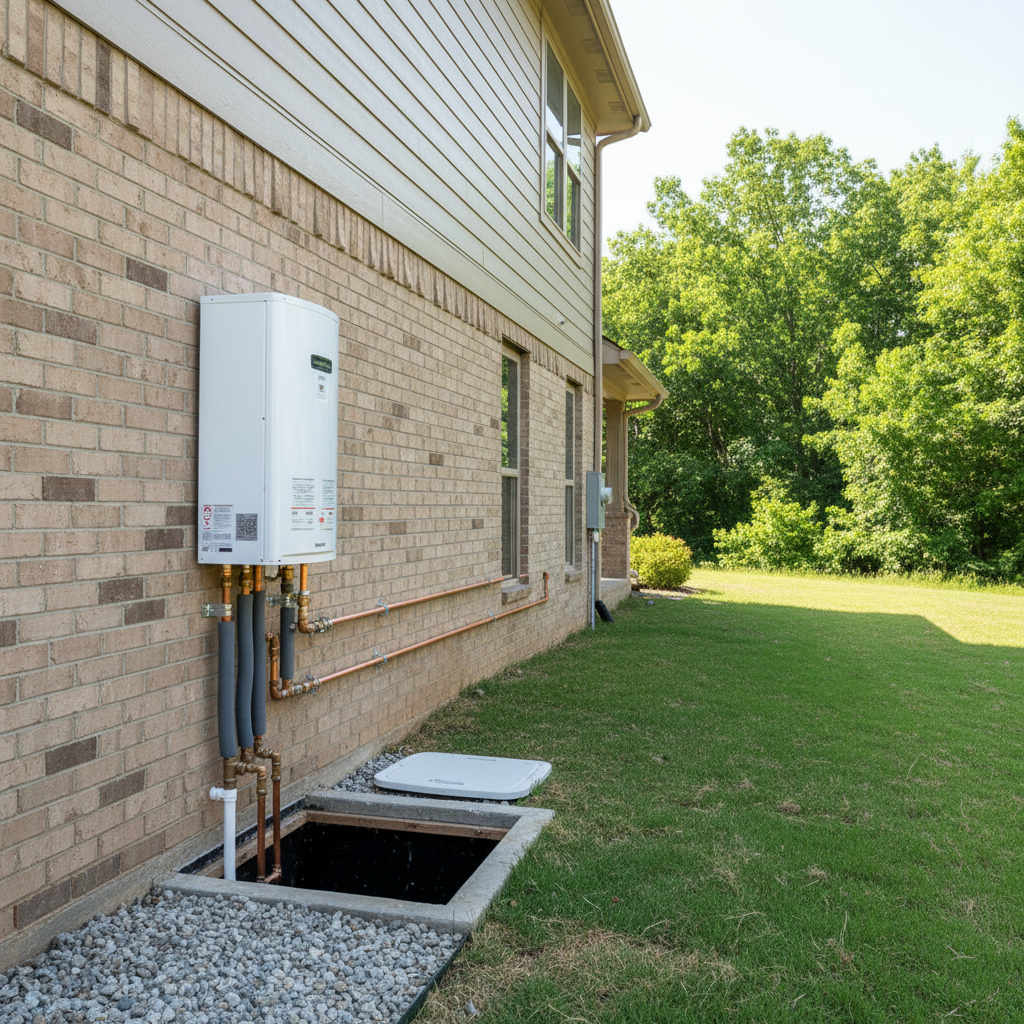 Completed plumbing work work at a residential property in Broken Arrow, OK