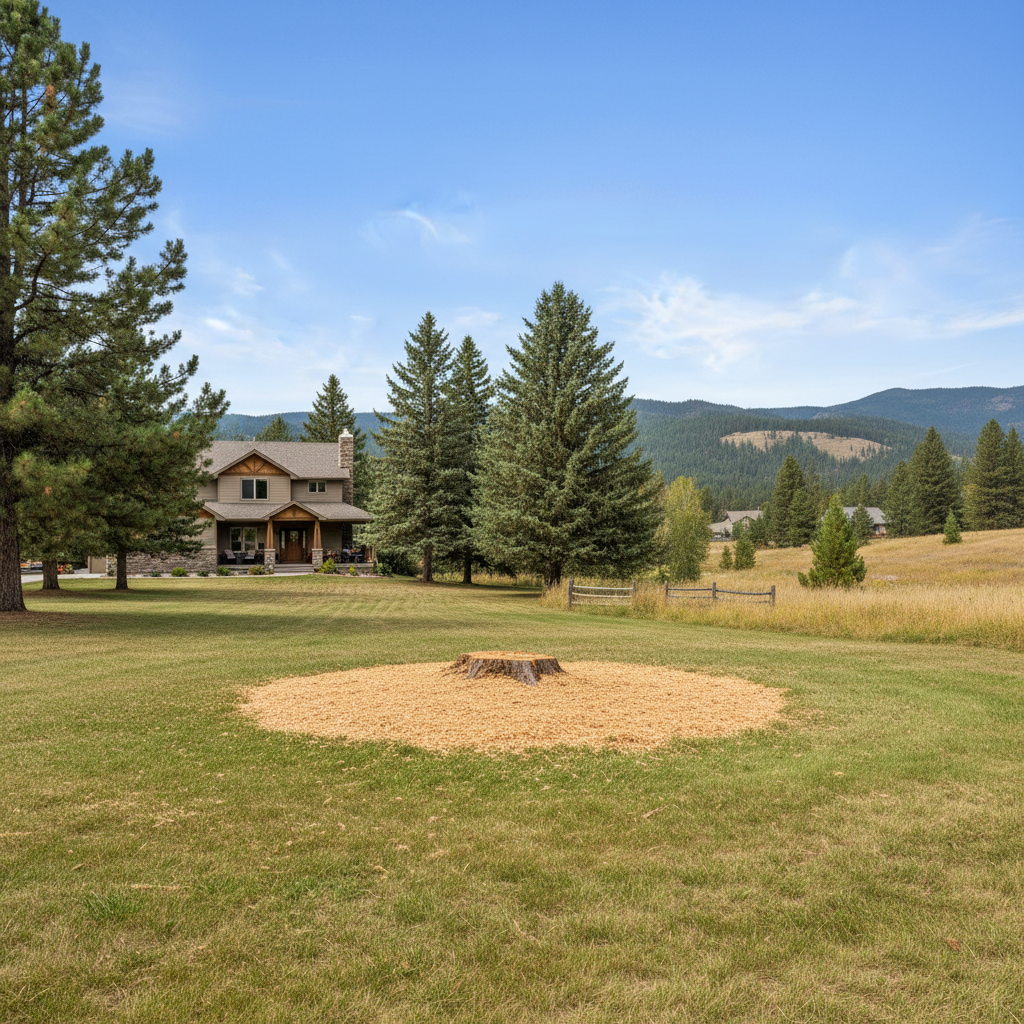 Completed stump grinding & removal work at a residential property in Missoula, MT