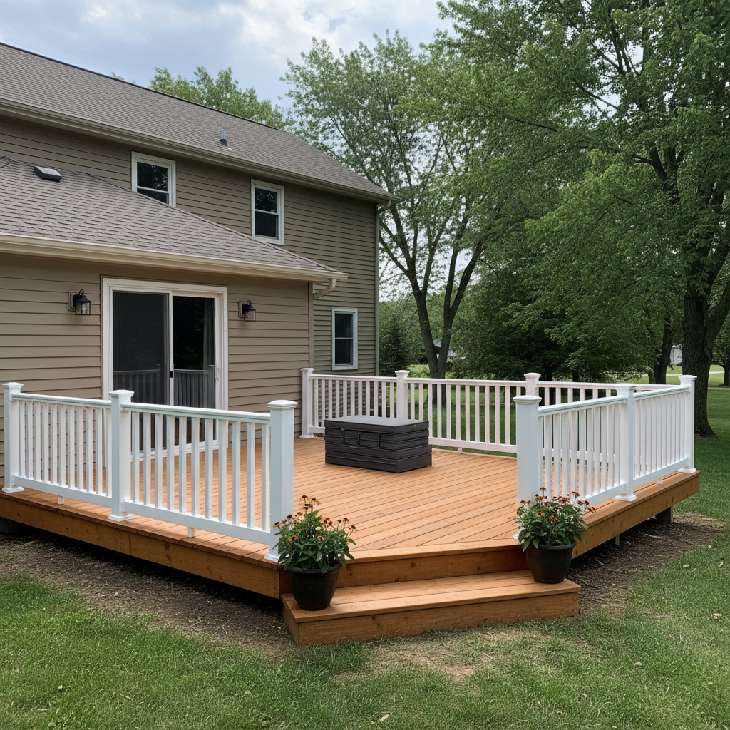 Completed deck painting & staining work at a residential property in Bellevue, NE