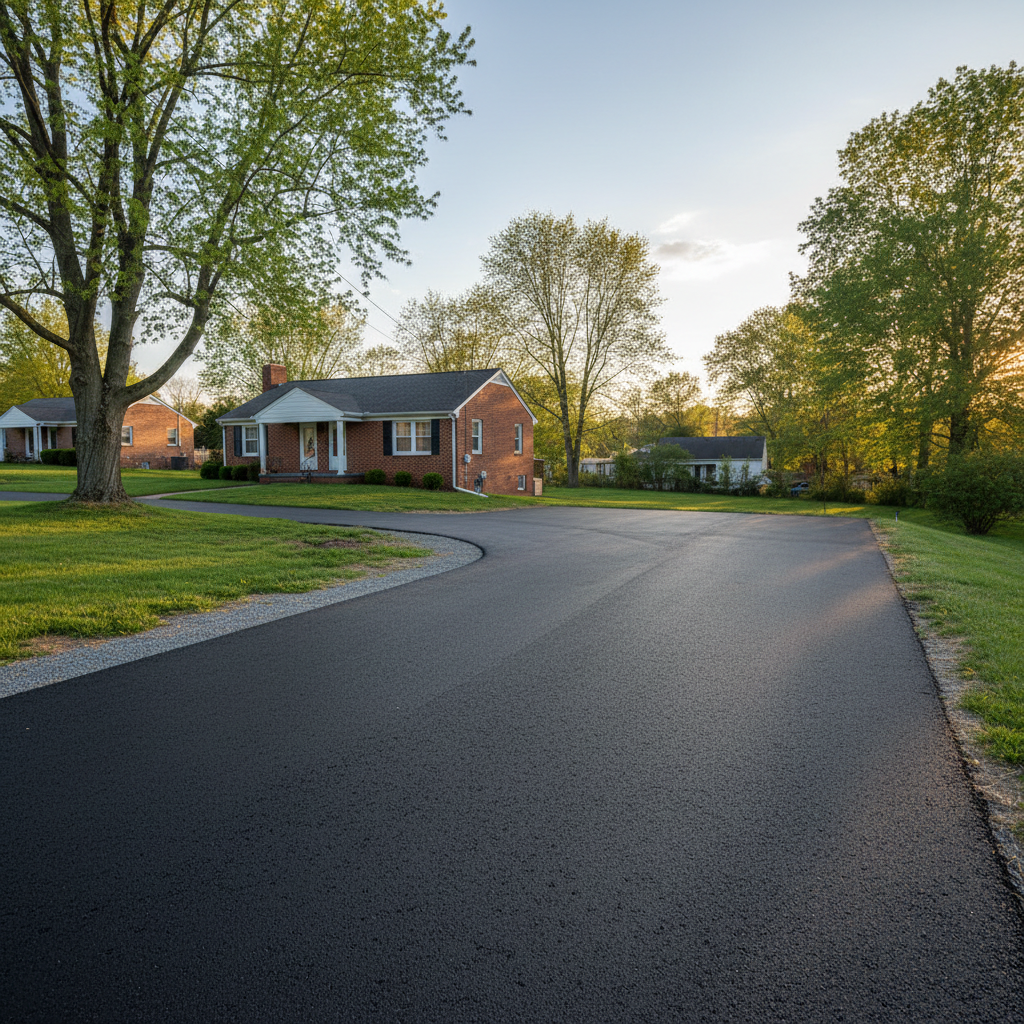 Completed commercial asphalt work at a residential property in Folcroft, PA