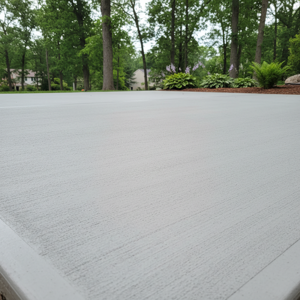 Completed concrete installation work at a residential property in Macungie, PA