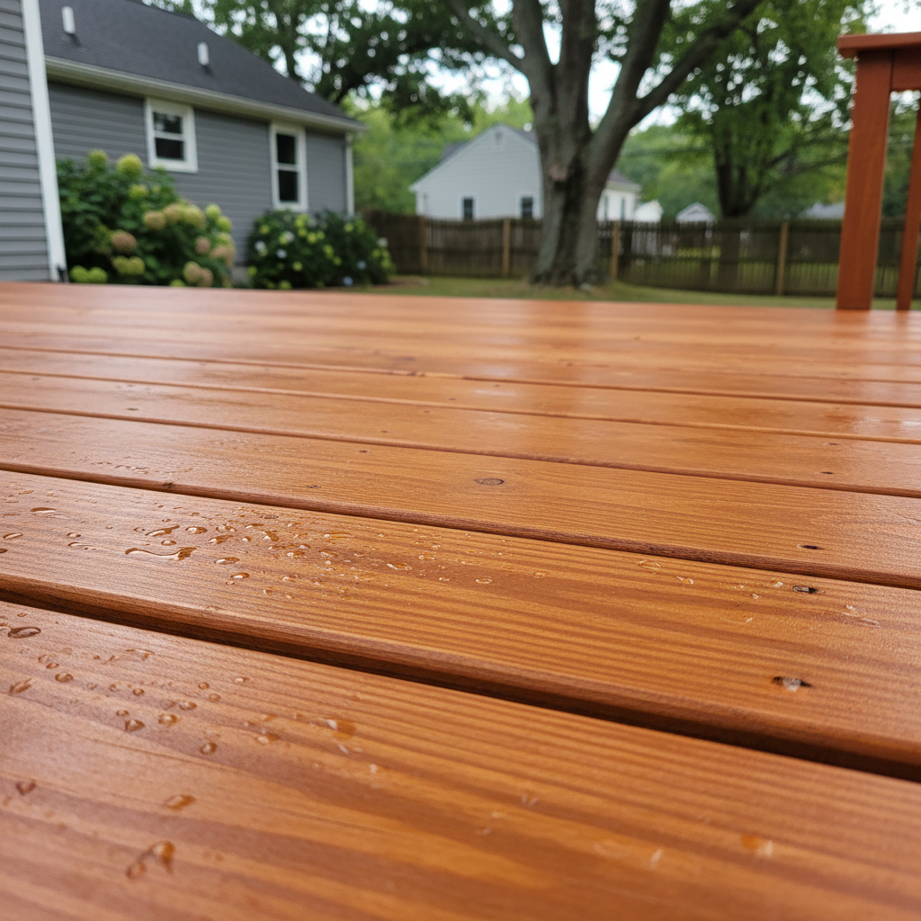 Completed deck painting & staining work at a residential property in Providence, RI