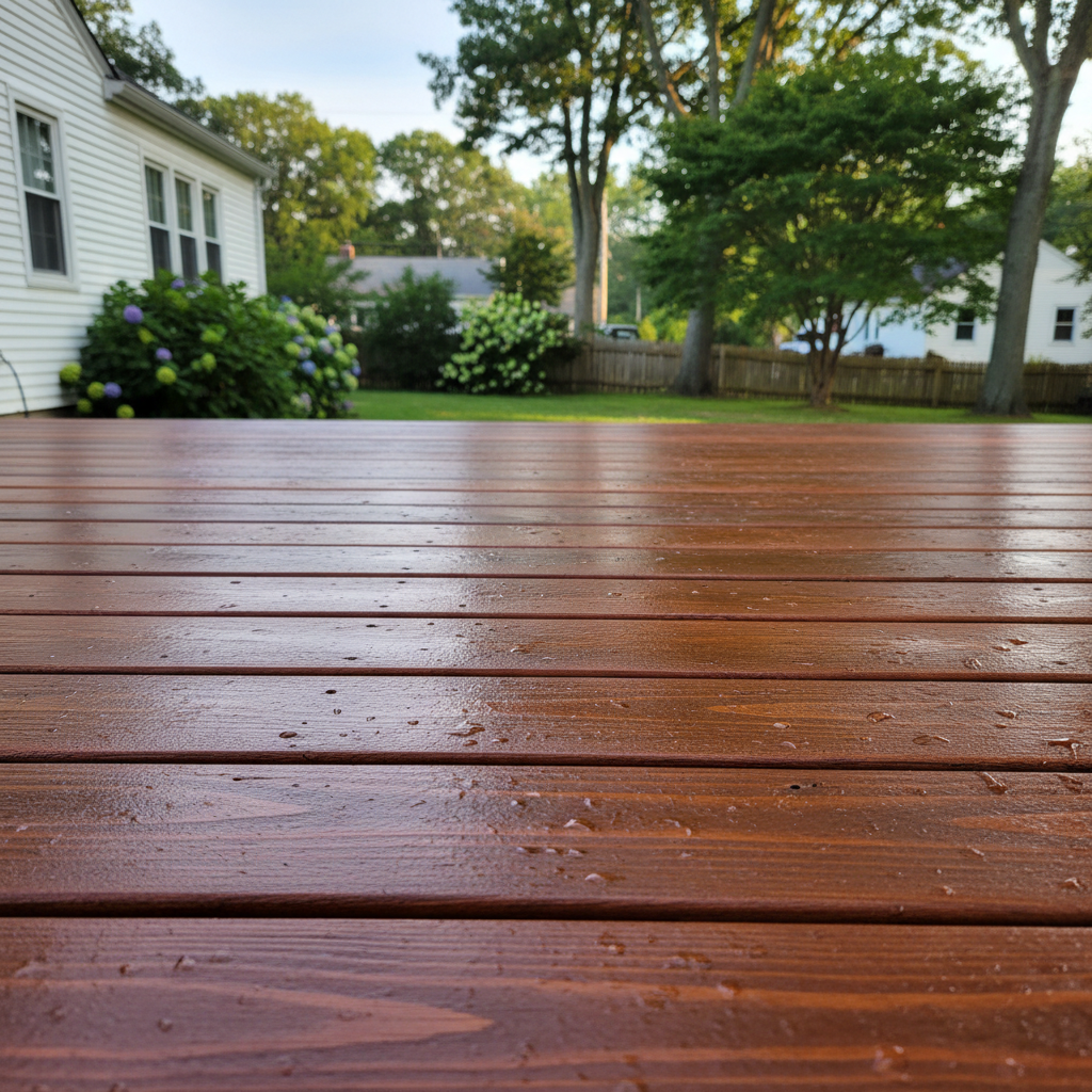 Completed deck painting & staining work at a residential property in Providence, RI