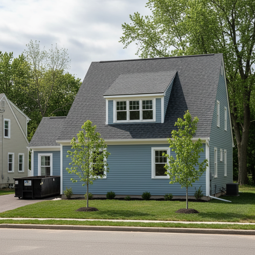Completed new construction roofing work at a residential property in Warwick, RI