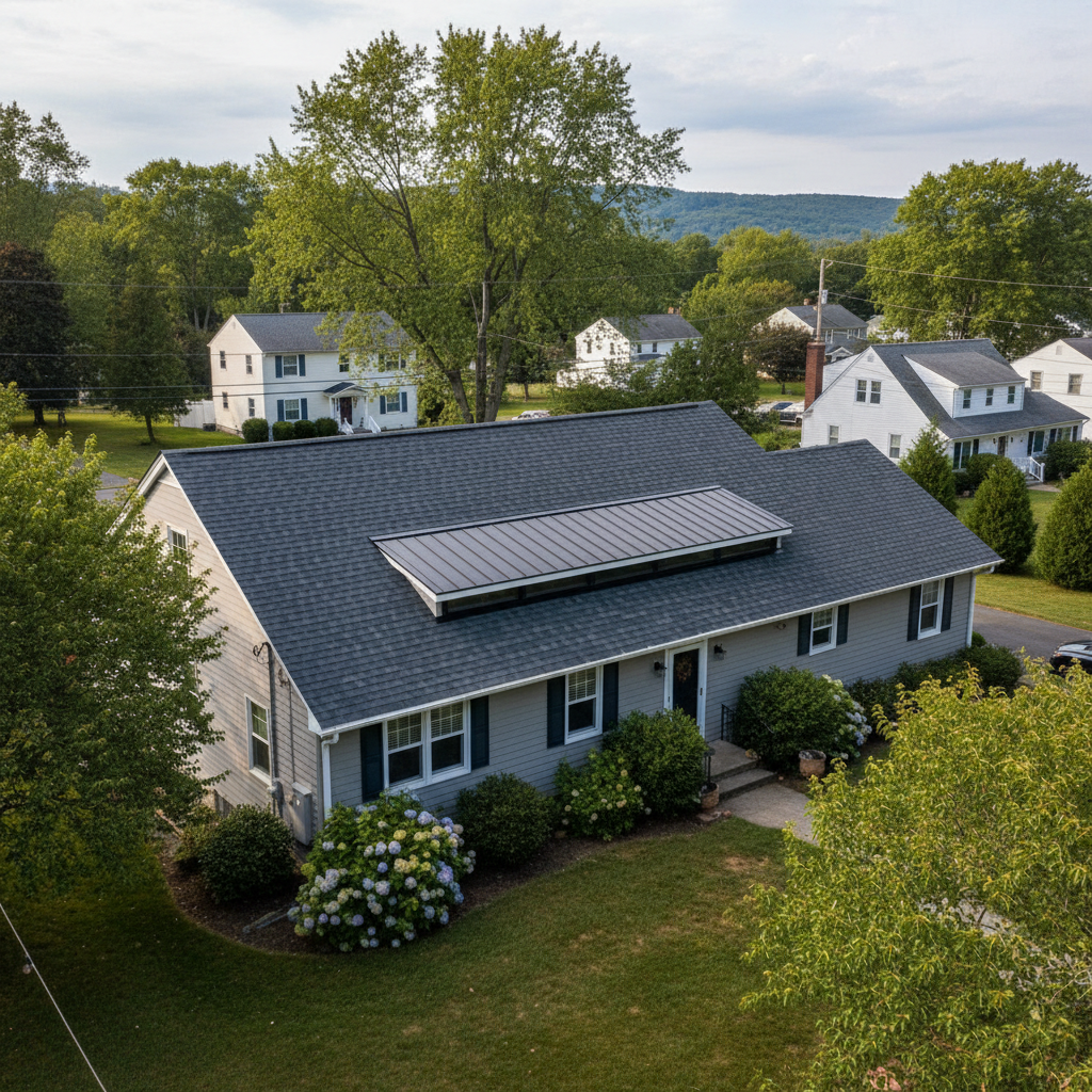 Completed storm damage repair work at a residential property in North Providence, RI