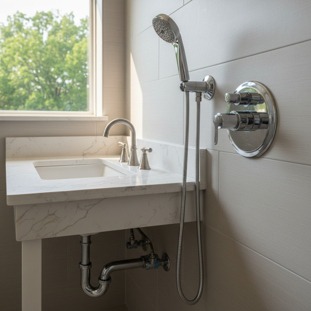 Completed plumbing work work at a residential property in Jenks, OK