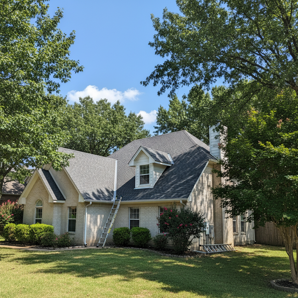 Completed roof inspection work at a residential property in Moore, OK
