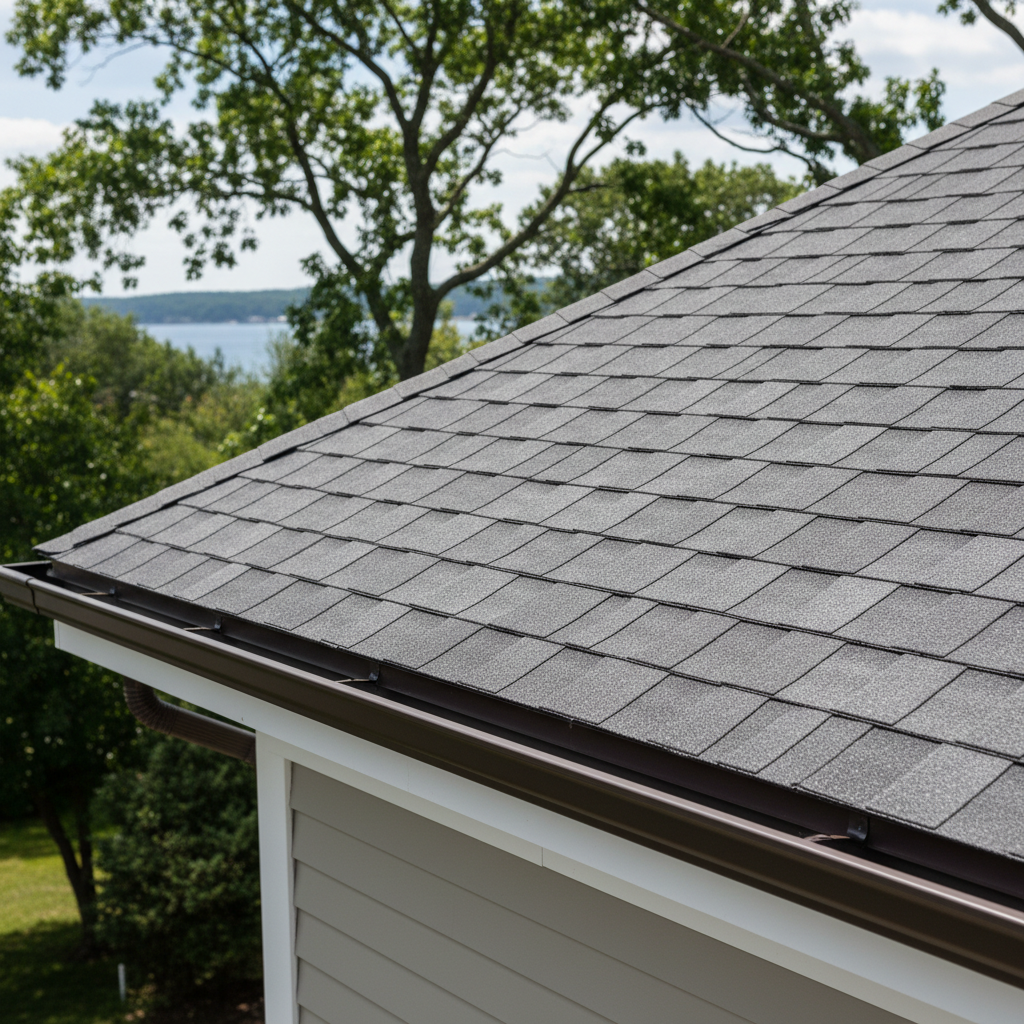 Completed roof installation work at a residential property in Bristol, RI