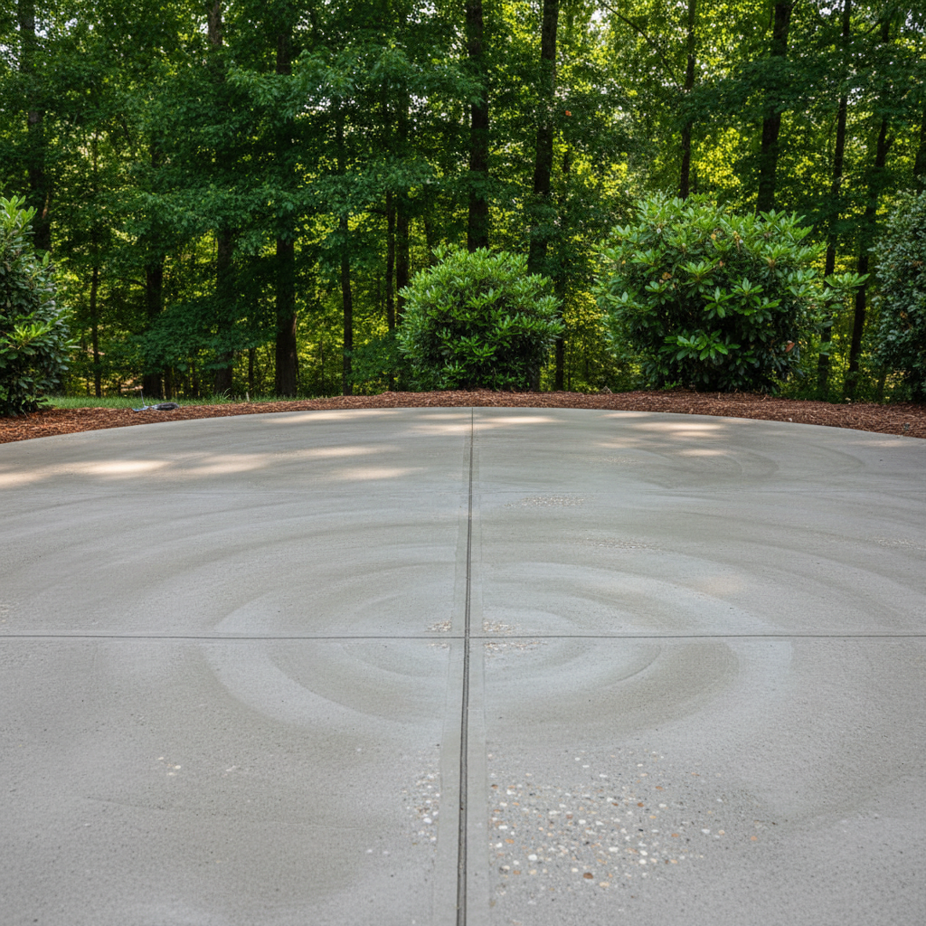 Completed concrete installation work at a residential property in Mountain Brook, AL