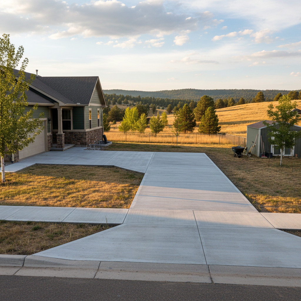 Completed concrete repair work at a residential property in Sturgis, SD