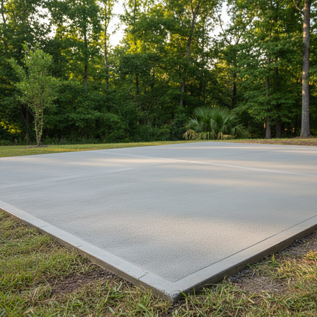Completed concrete installation work at a residential property in Dothan, AL