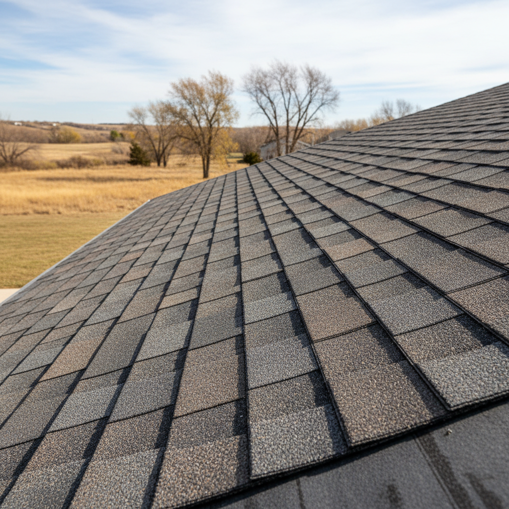 Completed roof installation work at a residential property in Sioux Falls, SD