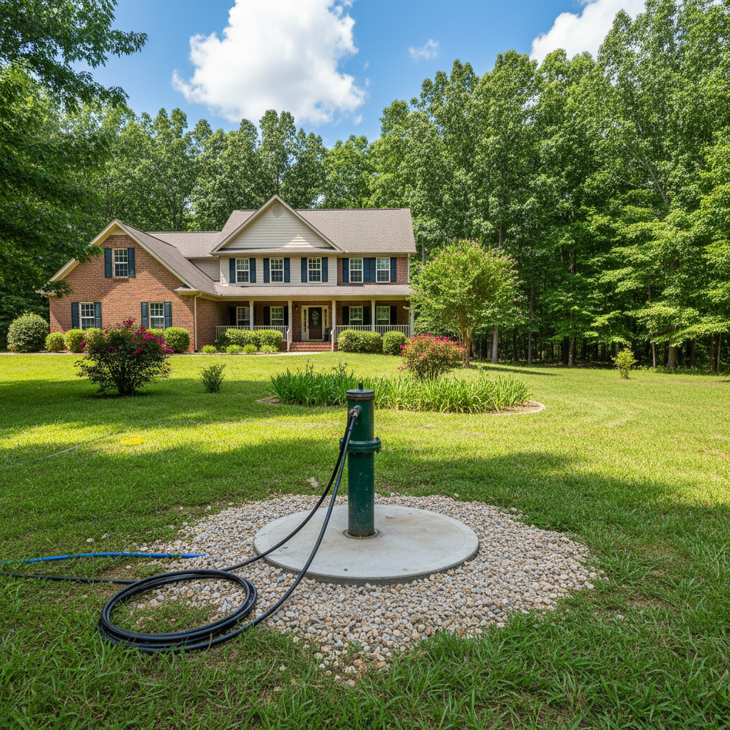 Completed well installation work at a residential property in Heflin, AL