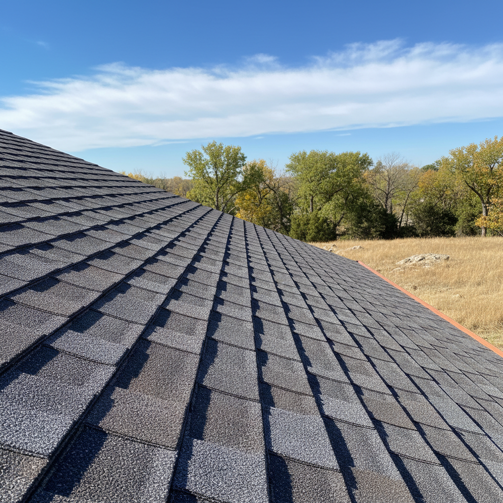 Completed roof installation work at a residential property in Sioux Falls, SD