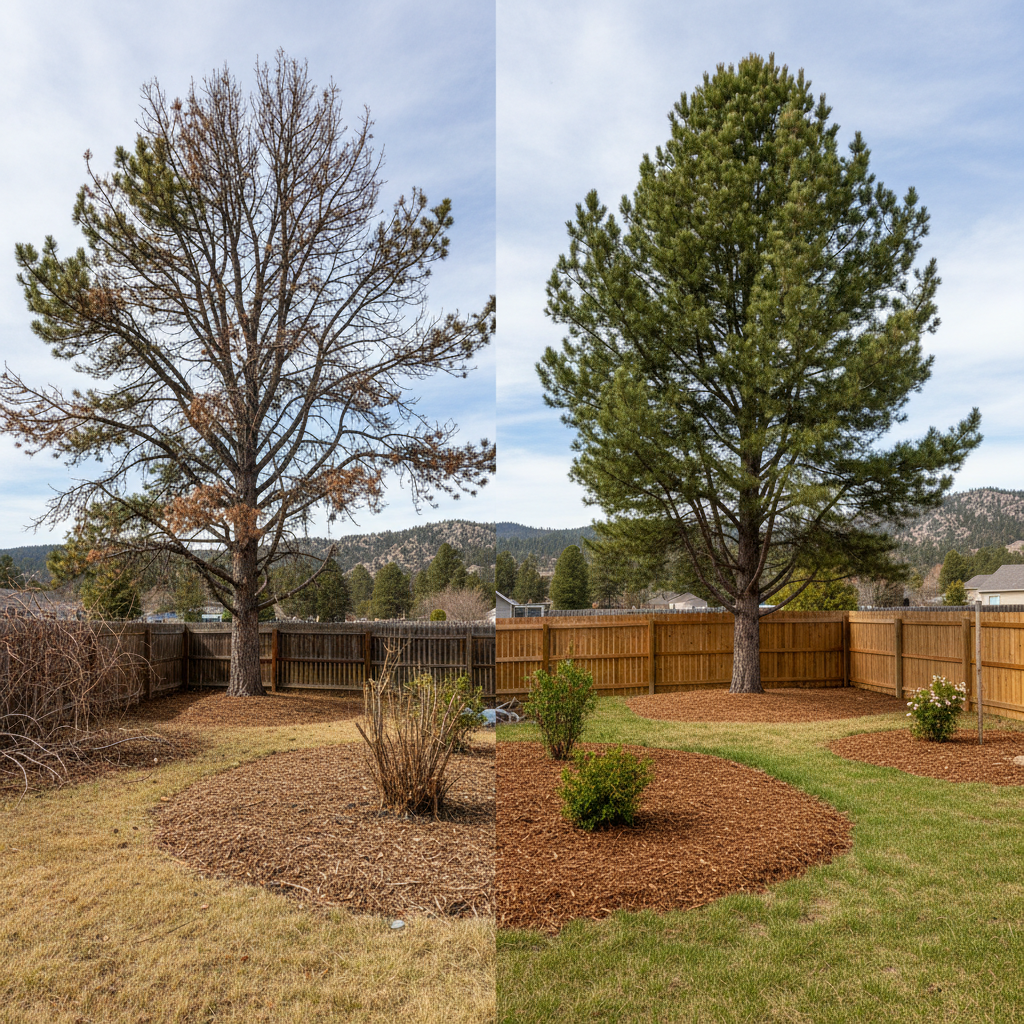 Completed tree health & care work at a residential property in Rapid City, SD