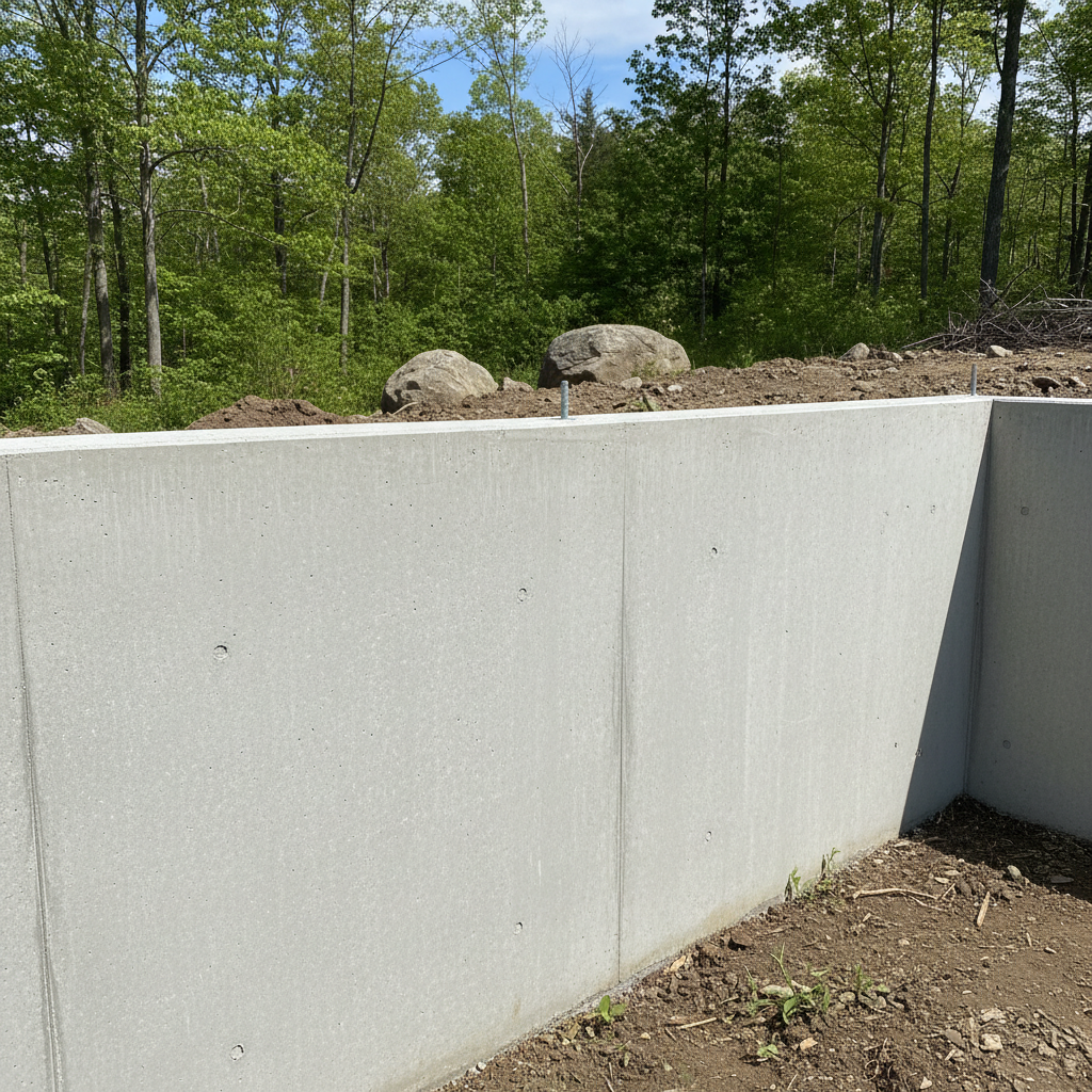 Completed concrete foundations work at a residential property in Providence, RI